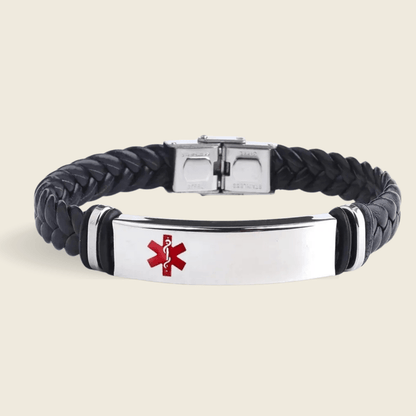 BRAVION – Personligt läder- och rostfritt stål ID-armband
