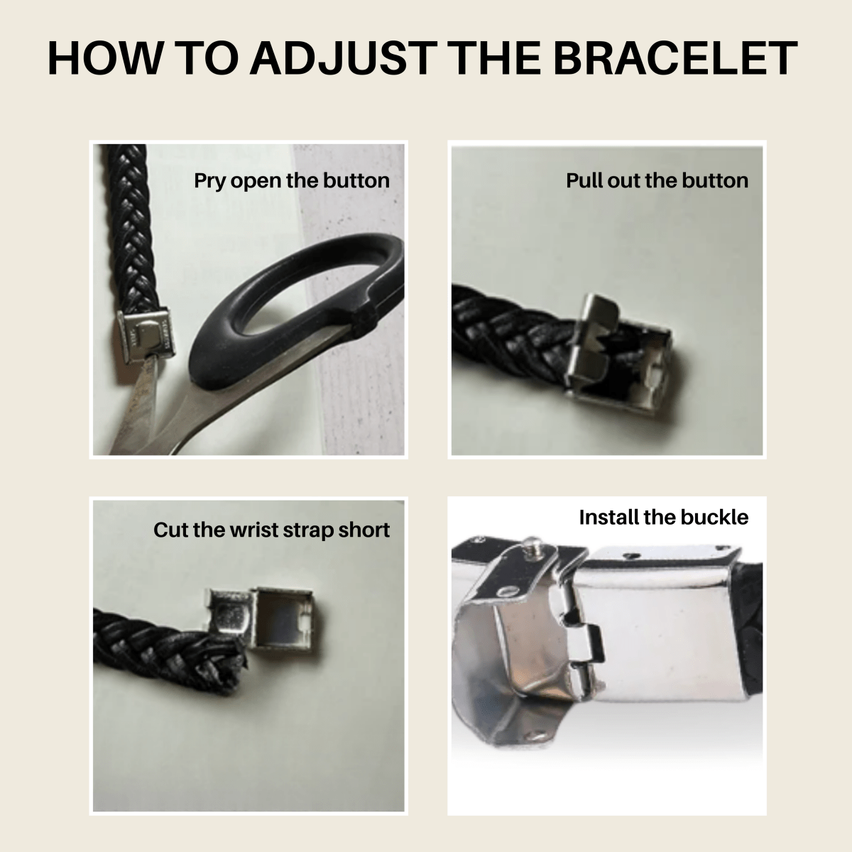 BRAVION – Personligt läder- och rostfritt stål ID-armband