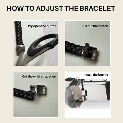 BRAVION – Personligt läder- och rostfritt stål ID-armband