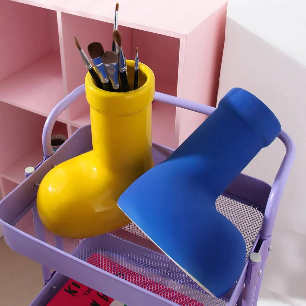 Ljus keramik Wellington stövelvas - Modern bordsdekoration