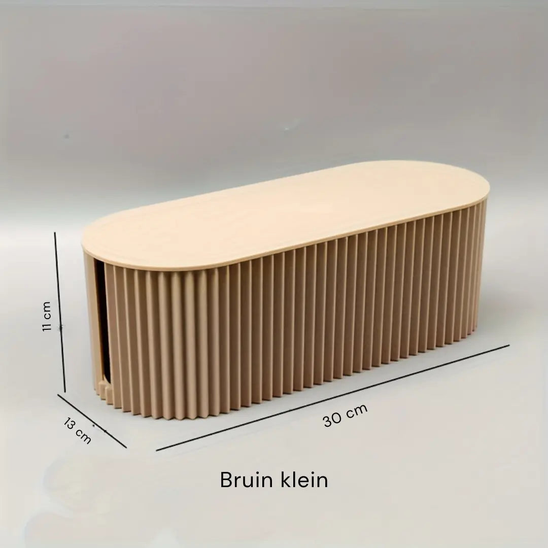 Carvallo Kabelbox Skrivbord Organizer | Kabelhantering & Förvaring | Vit | 30x11x13 cm