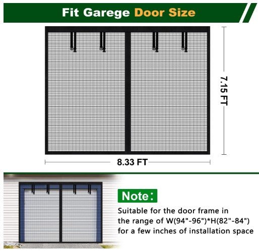 BUGBLOCK – Magnetiskt garageport-flugnät för en insektfri upplevelse