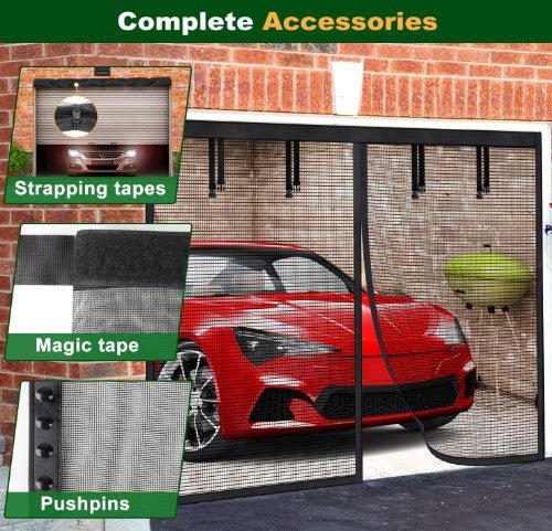 BUGBLOCK – Magnetiskt garageport-flugnät för en insektfri upplevelse