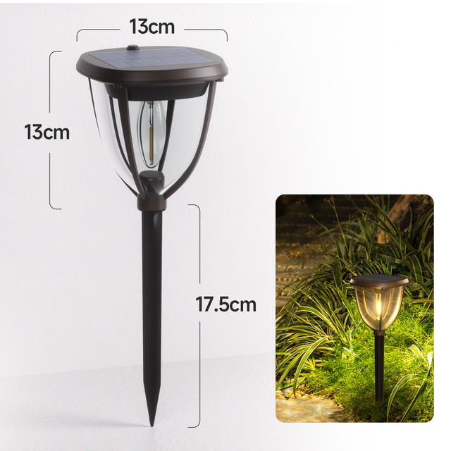 Carvallo Solar Utomhus Vägglampa | Dimbar med Vred | Varmvitt LED-ljus | IP65 Väderbeständig