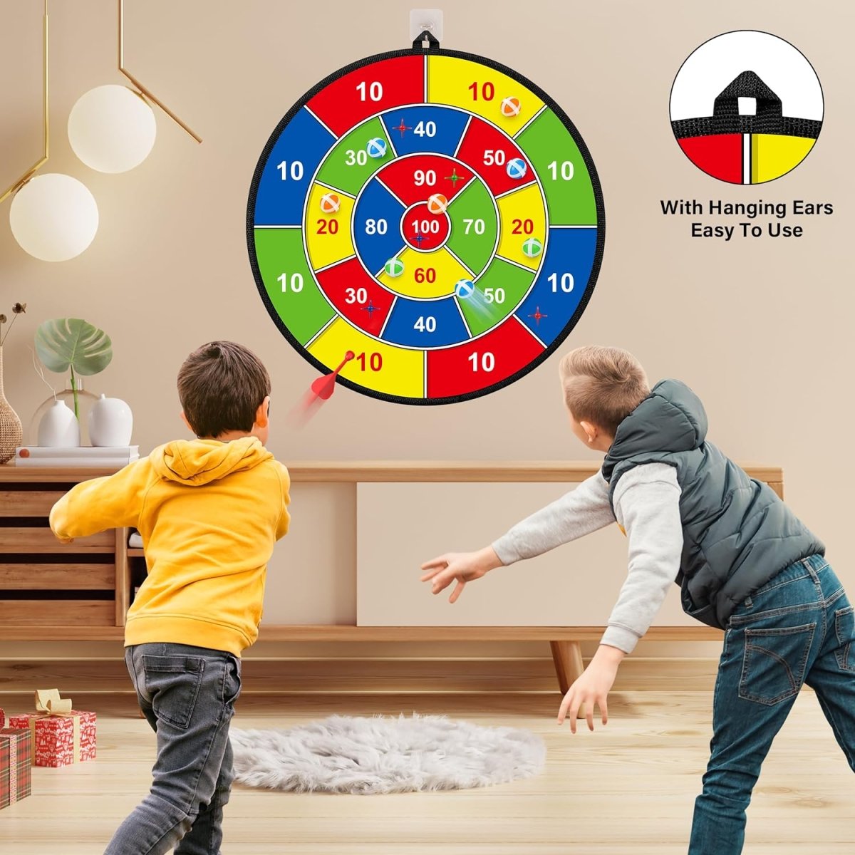 Bullseye Buddies Gigantisk Darttavla - Säker spel för inomhus och utomhus för barn