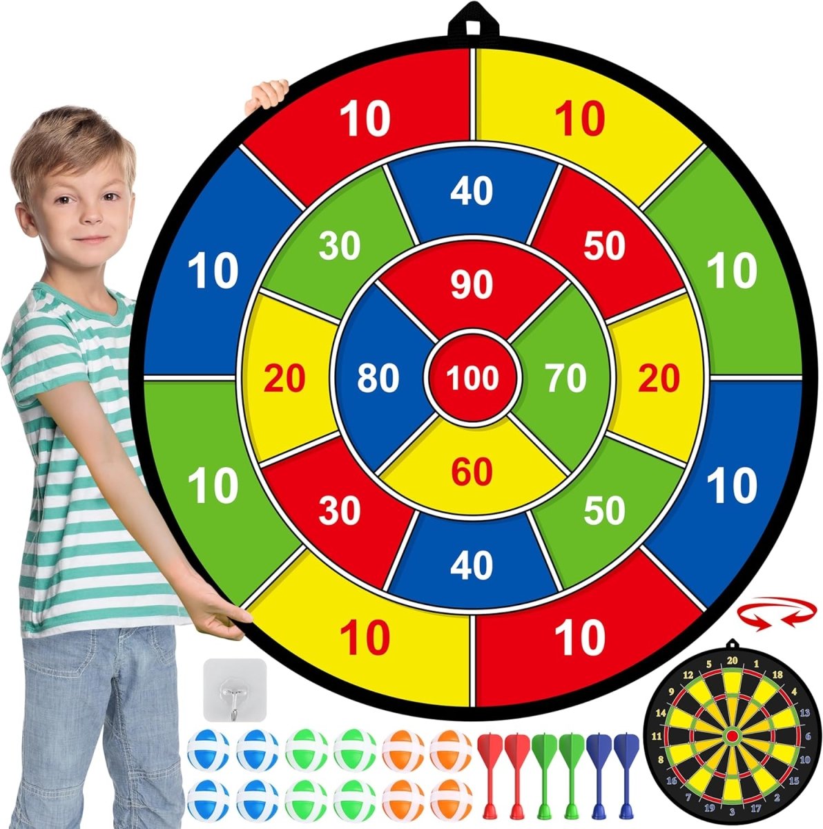 Bullseye Buddies Gigantisk Darttavla - Säker spel för inomhus och utomhus för barn