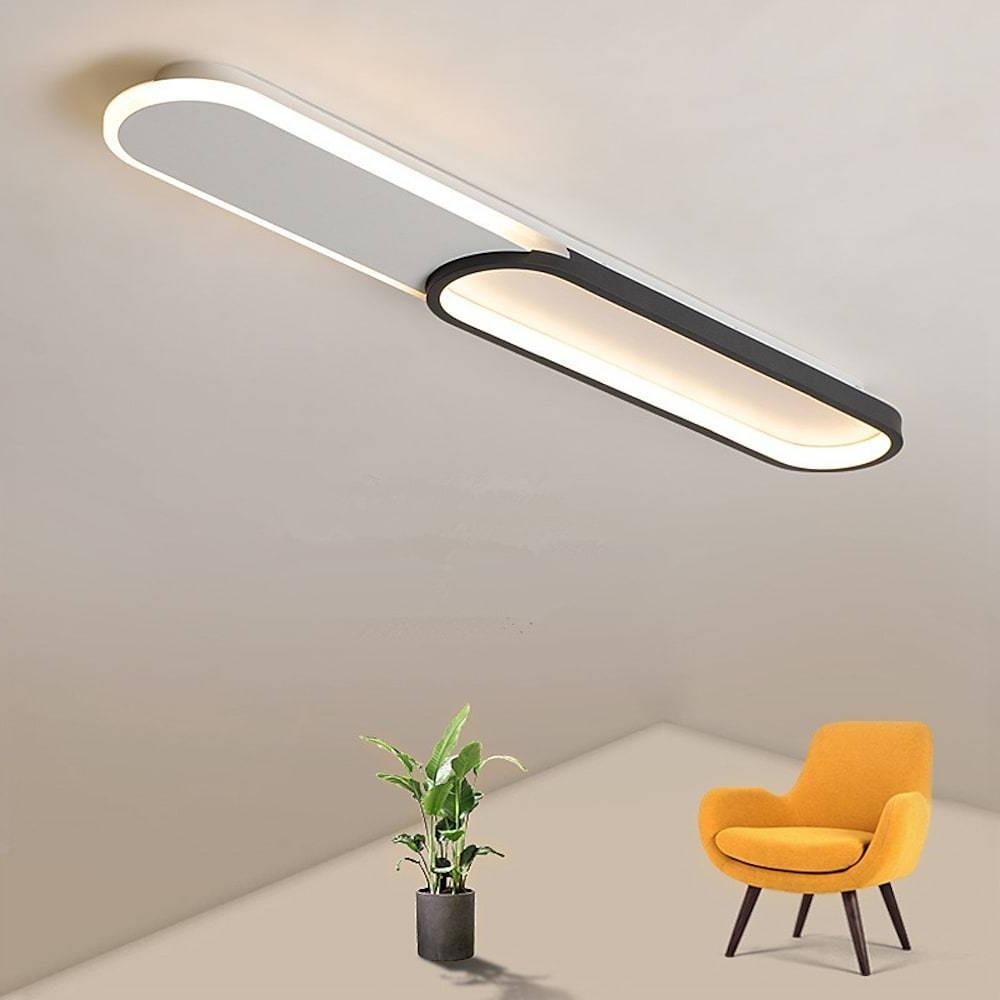 2 Rektangulära Infällda Taklampor Minimalistisk LED-belysning