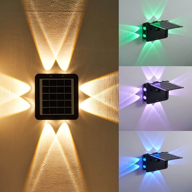 Carvallo GlowWall Solvägglampa | Färgbyte & Varmvit | Väderbeständig & Trådlös | 1800 mAh Batteri