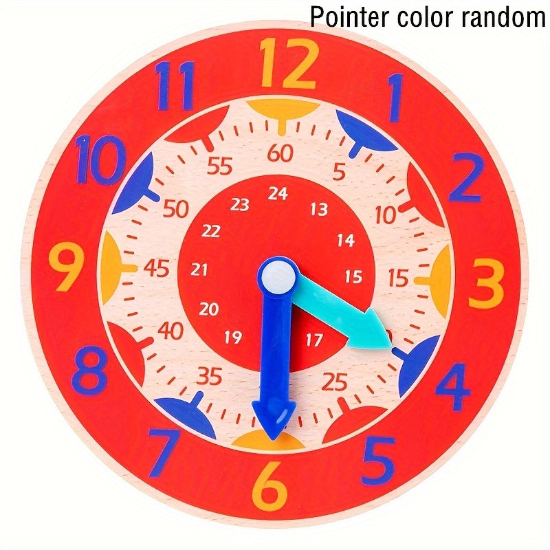 Trä Utbildningsklocka - Spelklocka för Barn för att Lära sig Tiden, Perfekt för Jul- och Halloweenpresenter