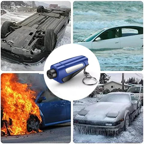 Bil nödhammare med bälteskärbar – Kompakt säkerhetshammare för räddning &amp; flykt