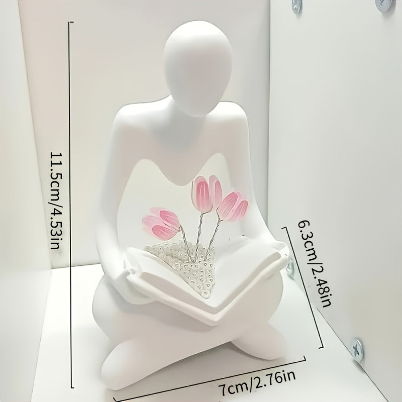 TulipGlow - Konstharts Abstrakt Tulpan Nattlampa, Elegant Sovrumsdekoration