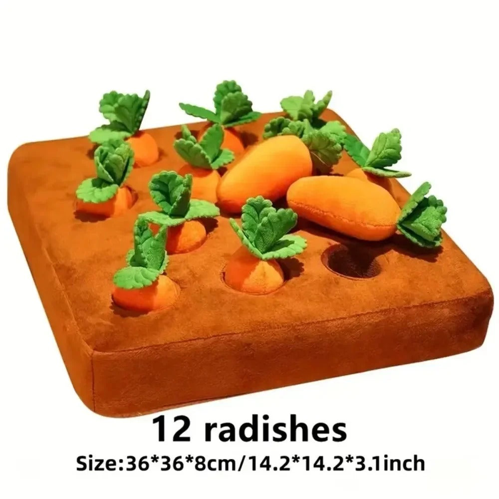 Interaktiv Plush Morots Hundleksak - Morots Snuffle Mat för Hundar