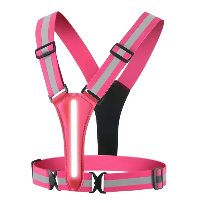 Reflekterande Löpväst Utrustning - Uppladningsbar & Hög Synlighet för Cykling Gång