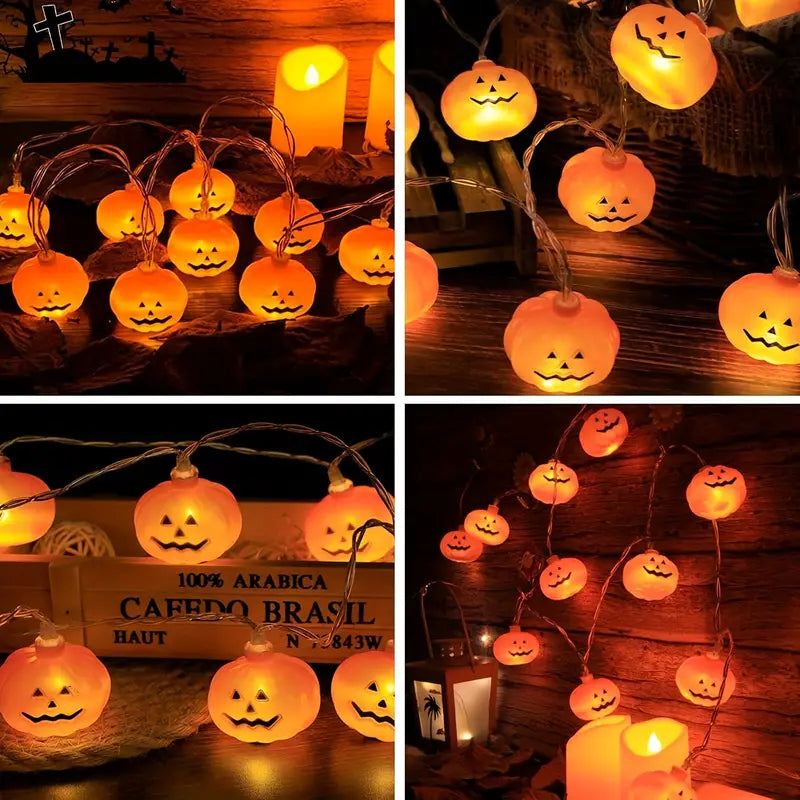 Halloween Pumpa Ljusserie – LED Dekoration för inomhus &amp; utomhus