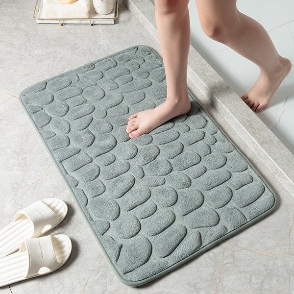 Kobblestone Prägad Badrumsmatta