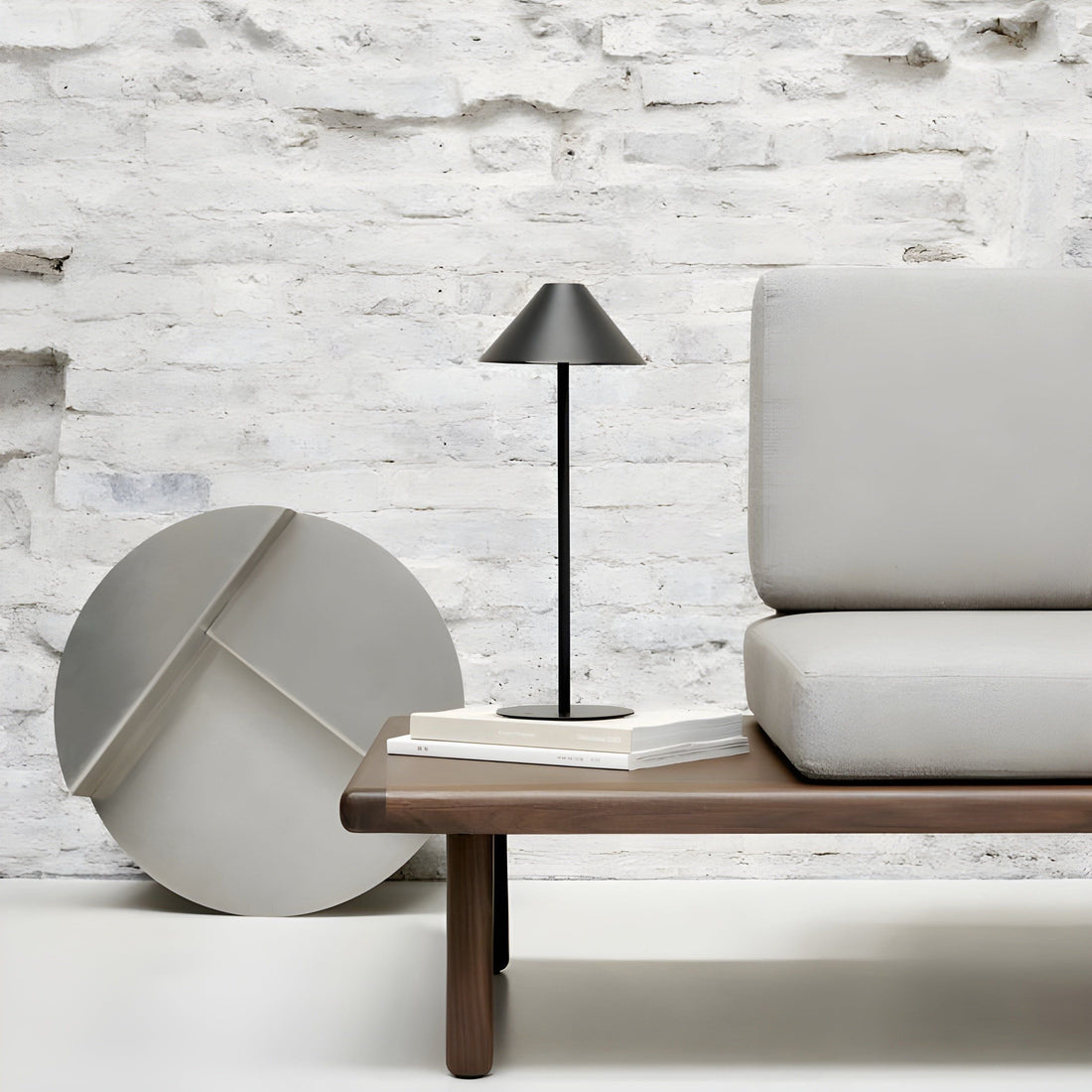 Palori - Minimalistisk dimbar touch-bordslampa - vattentät och uppladdningsbar ljusfärg