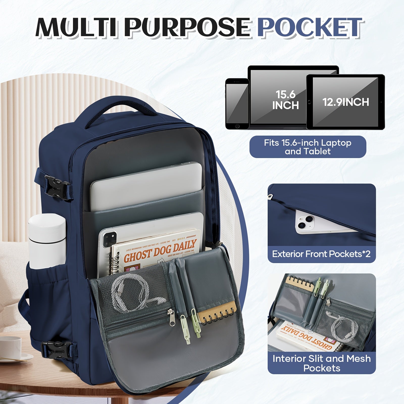 Ryanair Kabin Reser Ryggsäck Lätt Under Säte Passar