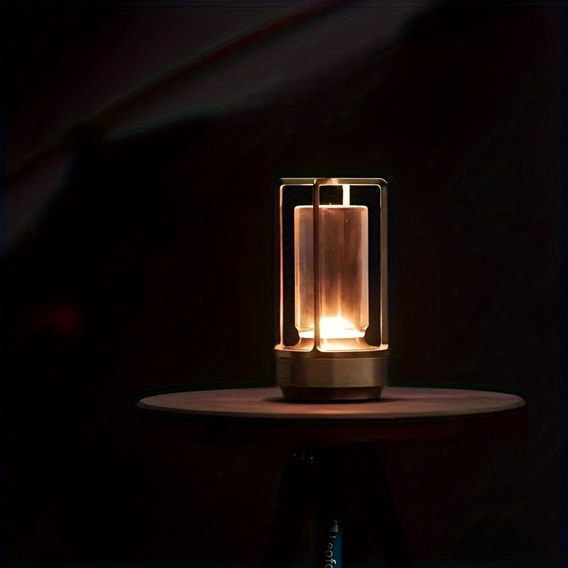 LumiCrystal - Uppladdningsbar LED Kristall Bordslampa med Touch Kontrollpanel
