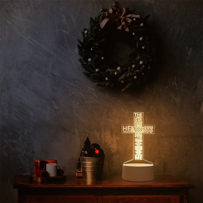 KruisLicht - 3D LED Nattlampa Akryl USB-driven