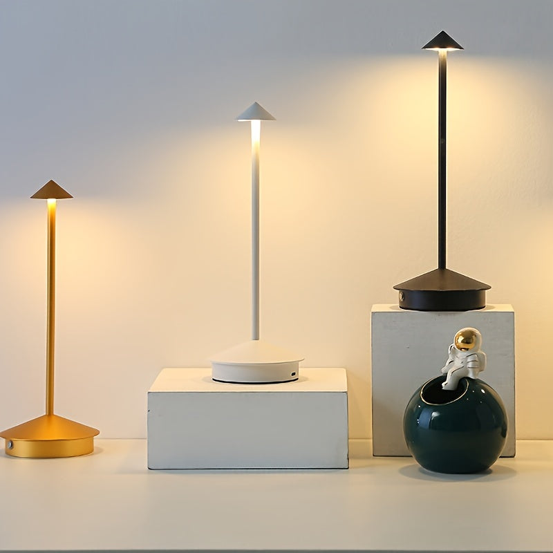 RoyaleGlow Trådlampa - Uppladdningsbar LED Skrivbordslampa med Touch-kontroll för Inomhus- och Utomhusbruk