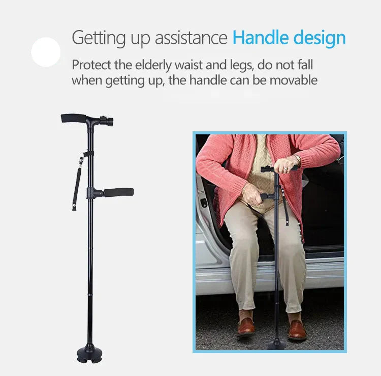 Praktisk hopfällbar gånghjälp för äldre och personer med funktionsnedsättningar
