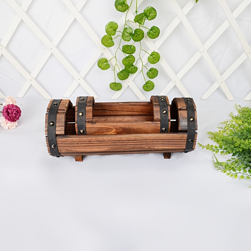 Vintage Träplanteringsset – Robust Ögonfångare för Inomhus och Utomhus