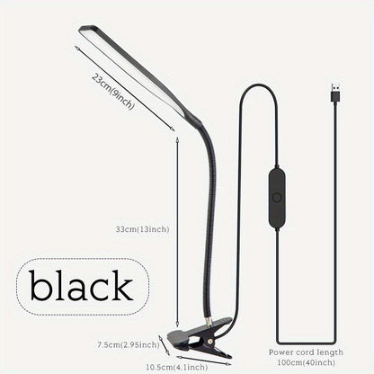 FlexiGlow - LED-skrivbordslampa med svanhals och klämma