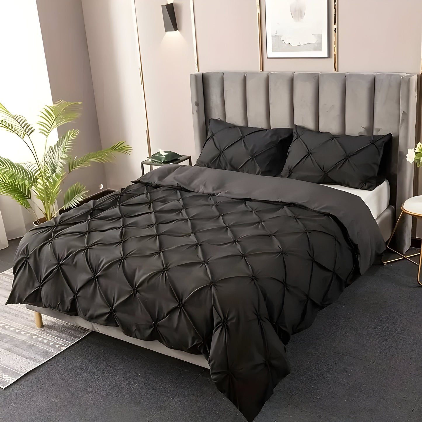 CloudLoom Duvet Set - Kneifen Rynkade Filtäckes Set