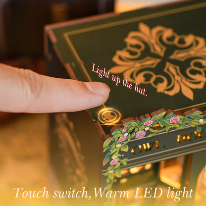 DIY Miniatyr Ugglebokhandel – 3D Träkit med Belysning för Kreativ Dekoration