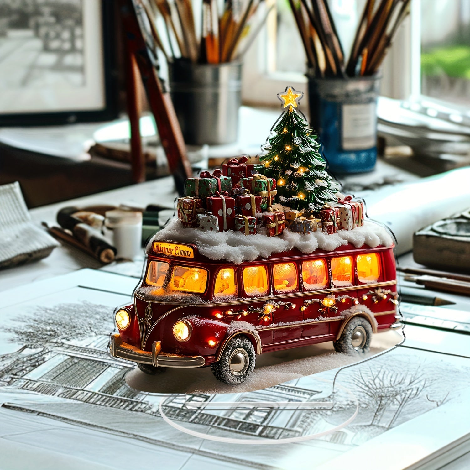 Carvallo - Glamourös akryl juldekoration för festligt jubel