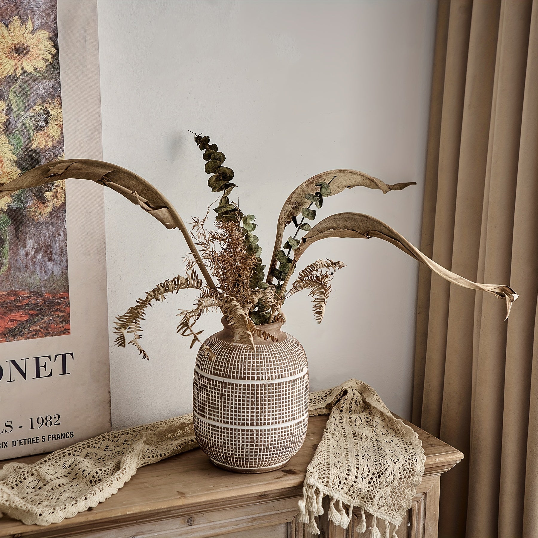 Rustik geometrisk vas - Naturlig atmosfär för ditt hem