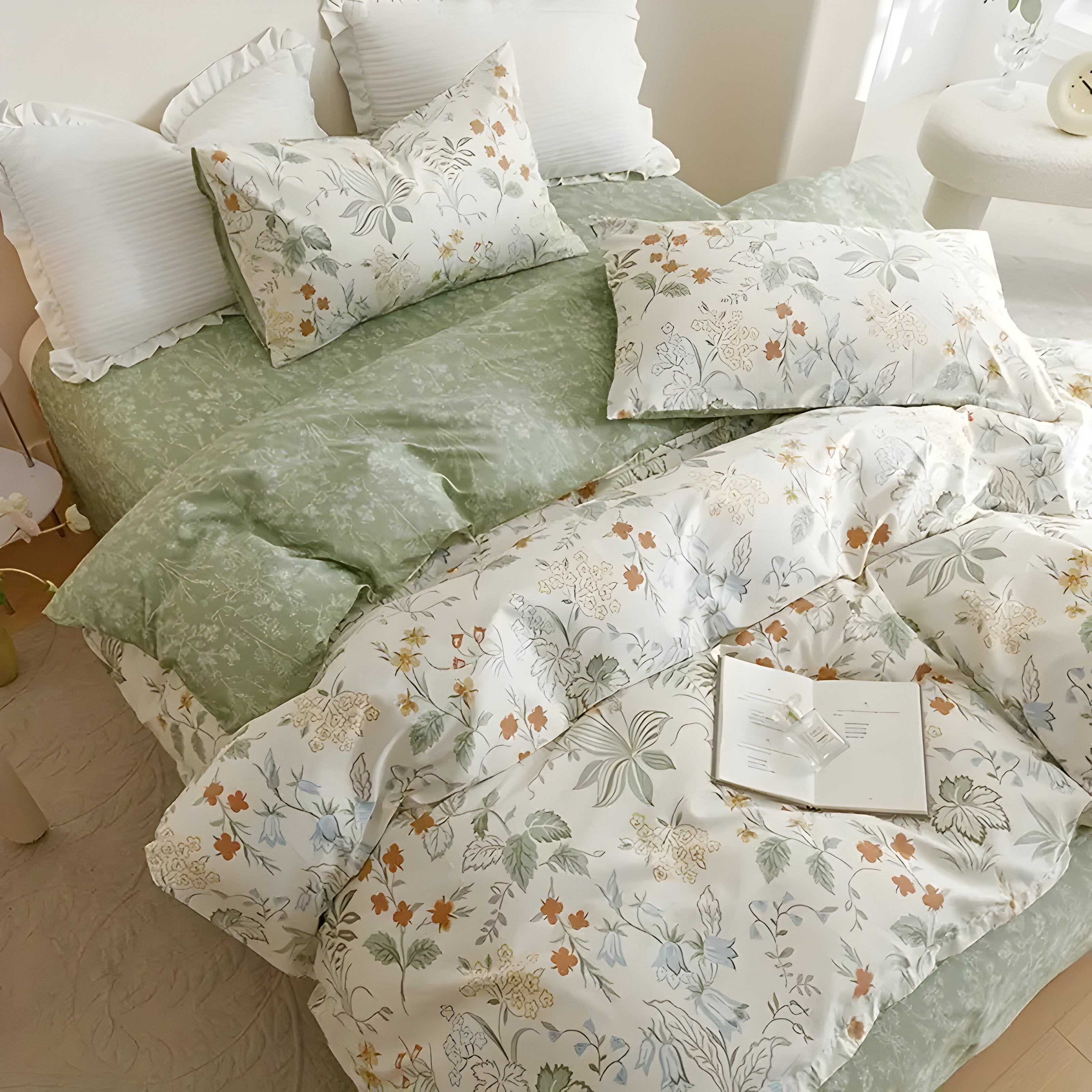 Blommigt sängkläder-set – 3-delat, Mjukt och Av hög kvalitet | Perfekt för alla årstider