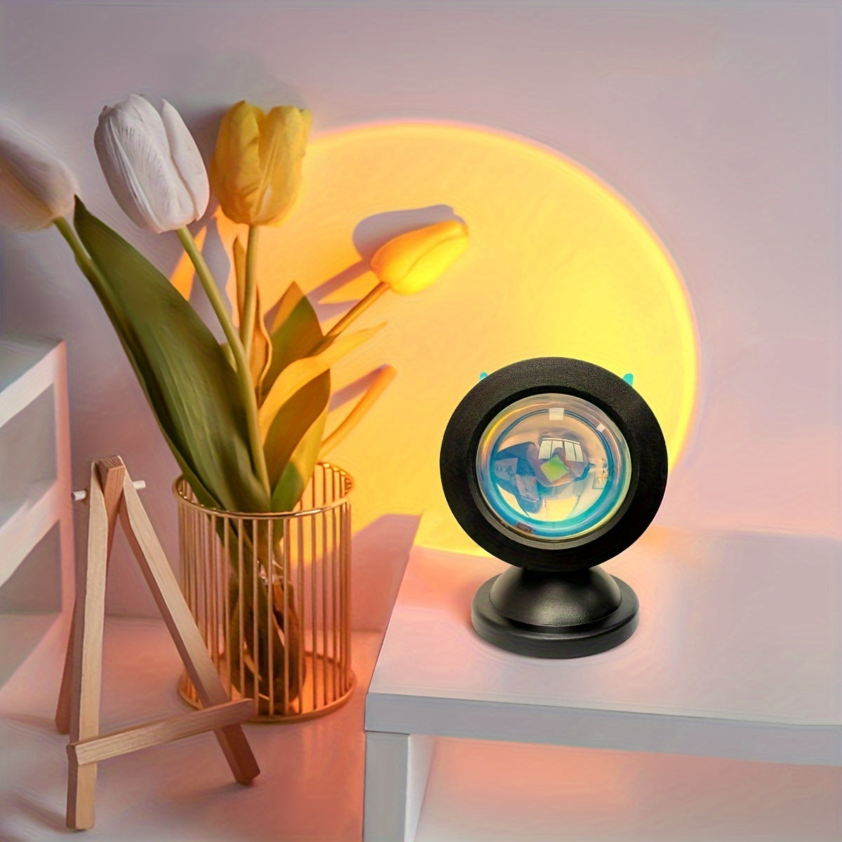 Carvallo - Mångsidig LED solnedgångslampa med 16 färger och fjärrkontroll