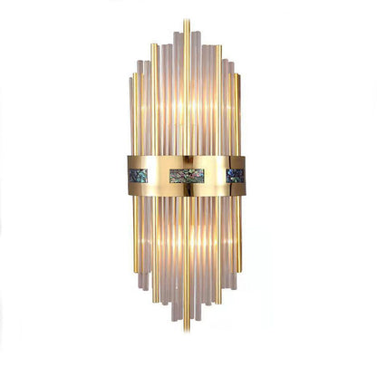 Kristall LED Vägglampa Guld, Vardagsrum/Sovrum, Metall/Akryl