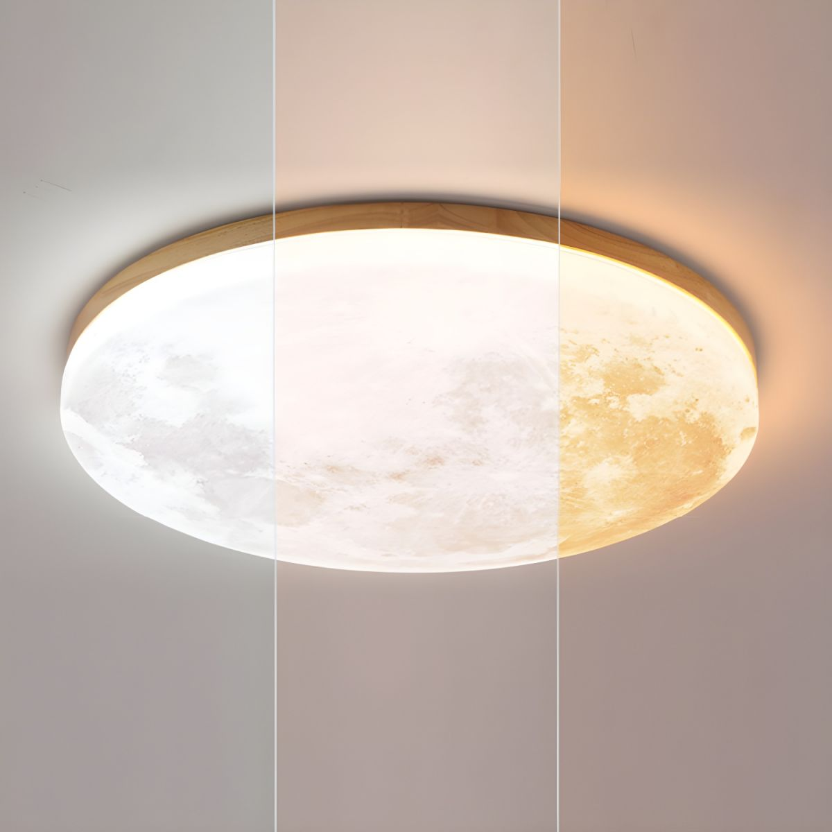 Elegant mån-inspirerad LED taklampa