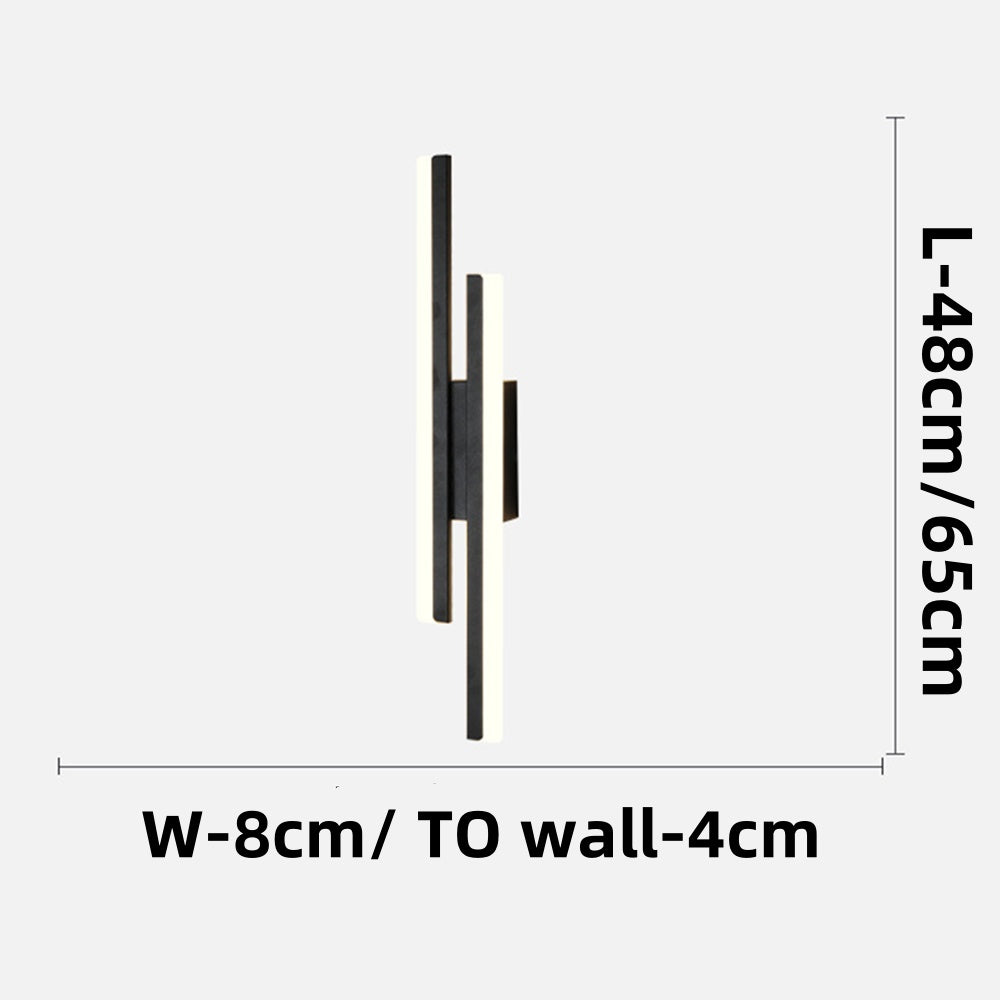 Akryl LED Vägglampa | Vardagsrum | Metall-Akryl | 18,9&quot; Armatur | Brick by Brick