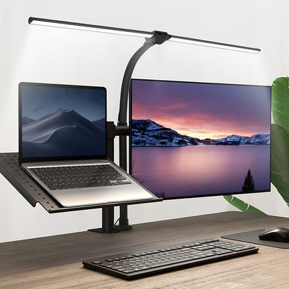 DeskLight - Modern Dual-Head LED Skrivbordslampa, Stilig Kontorsbelysning
