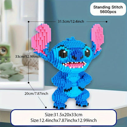 Stitch 3D Byggpussel – Färggällig och Detaljerad Modell för Kreativa Byggare