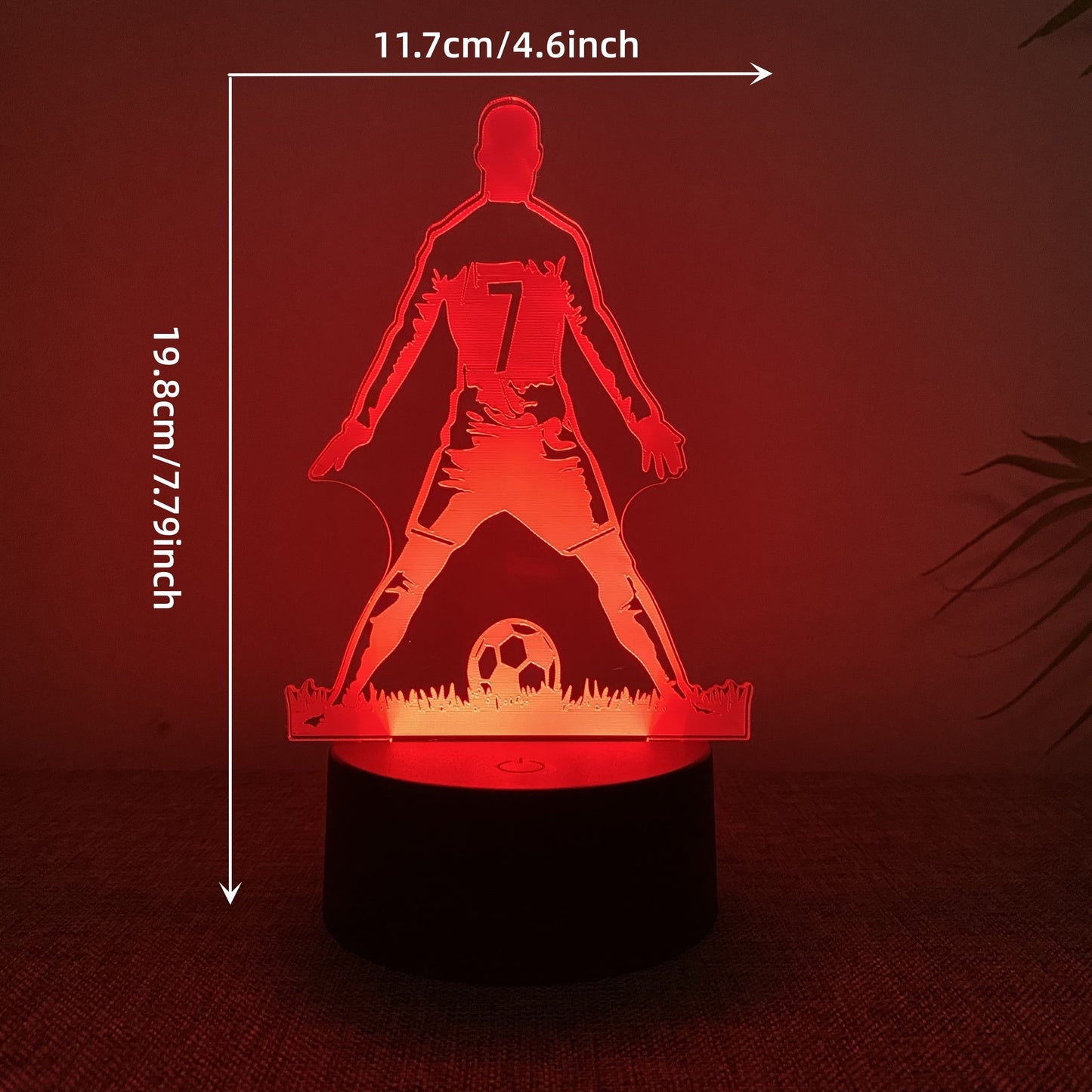 SportGlow - 3D Fotbollspelare LED Nattlampa med Färgändring