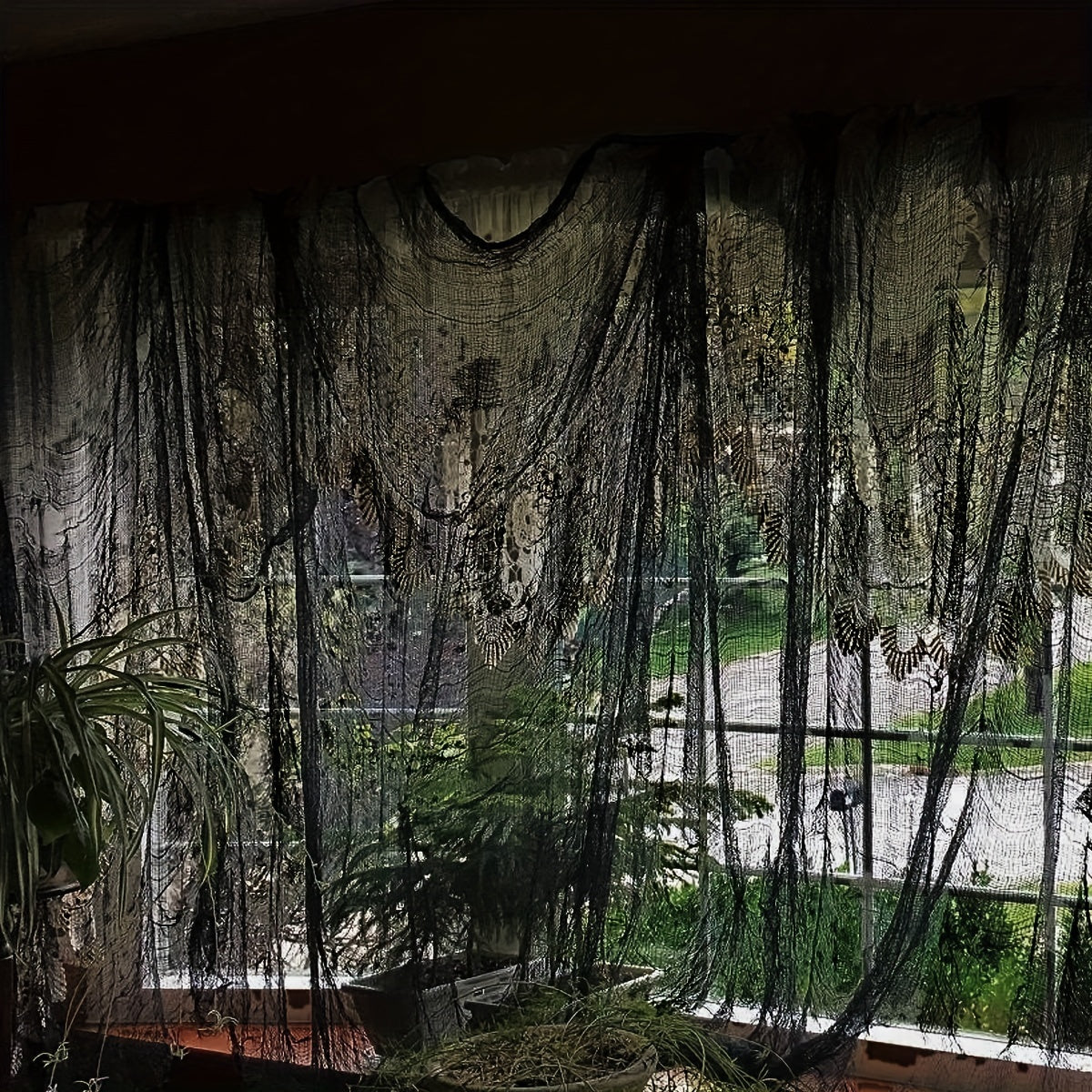 Halloween Tyg Svart Polyester Hängande Dekoration