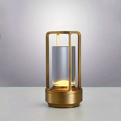 LumiCrystal - Uppladdningsbar LED Kristall Bordslampa med Touch Kontrollpanel