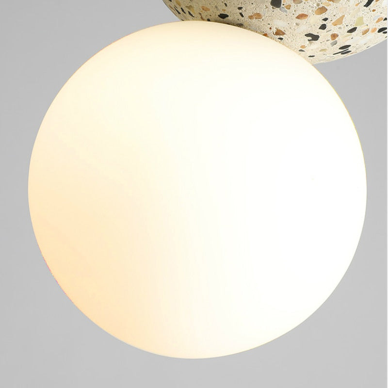 LumoSphere - Modern LED Hänglampa Svart Vit Glas