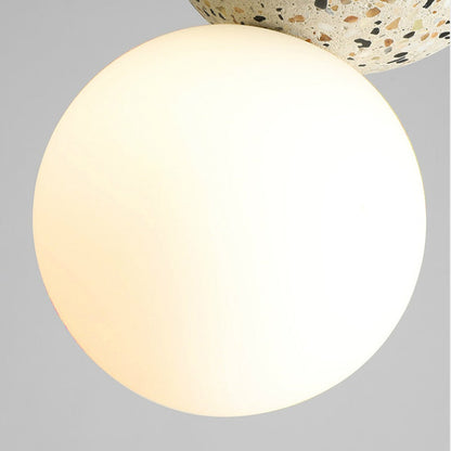 LumoSphere - Modern LED Hänglampa Svart Vit Glas