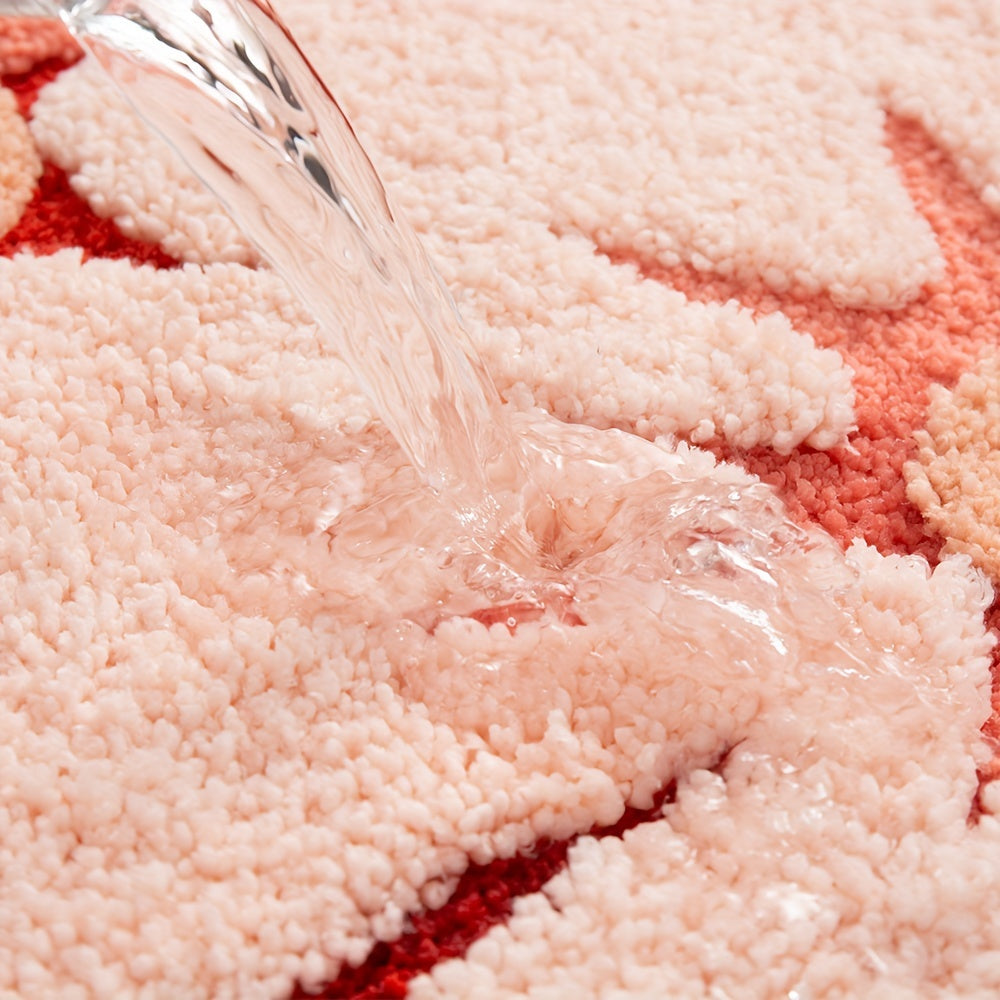 Fluffy Flower Badmatta – Absorberande och Mjuk för Extra Komfort