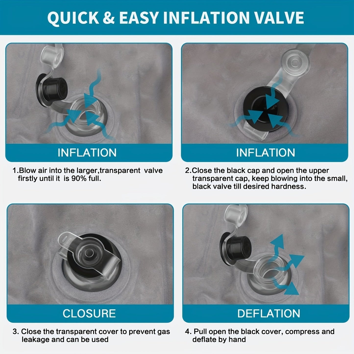 Uppblåsbar Benhöjningskudde - För Förbättrad Blodcirkulation, Idealisk för Sömnen