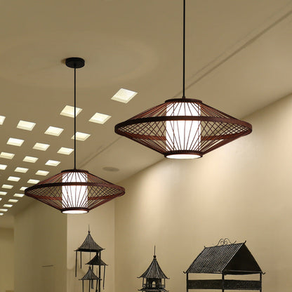 Modern asiatisk bamboolampa