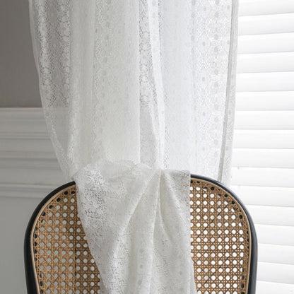 Jacquard Blomma Urtagen Polyester Gardin