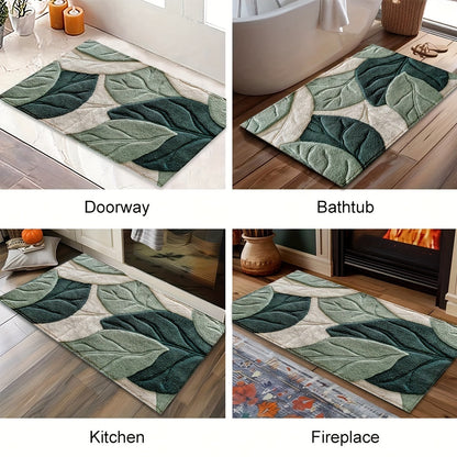Leaf Badmatta – Absorberande, Plyschig och Bekväm för Badrummet