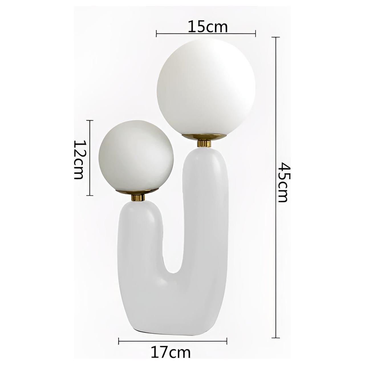 TwinGlow - Kreativ nordisk bordslampa med dubbla frostat glasbollar