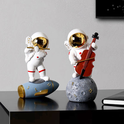 Astronaut Jazz Band Dekorativ Konstverk för Unik Heminredning